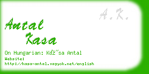 antal kasa business card